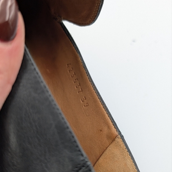 Gucci Peyton GG Web Stripe Loafers 39 / US 9 Black Leather Slip On Shoes - Picture 3 of 10